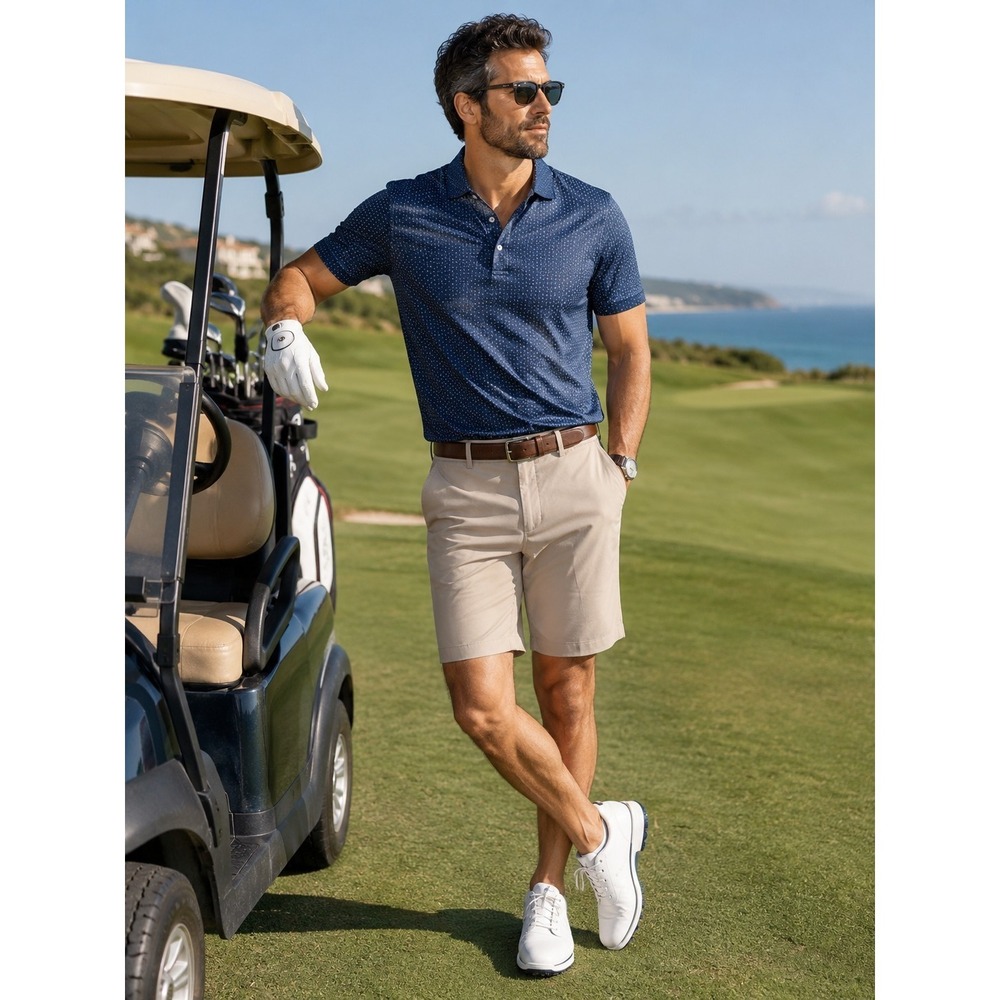 Peter Millar Crown Crafted Golf  Salem Preppy Coastal Performance Shorts Size 34